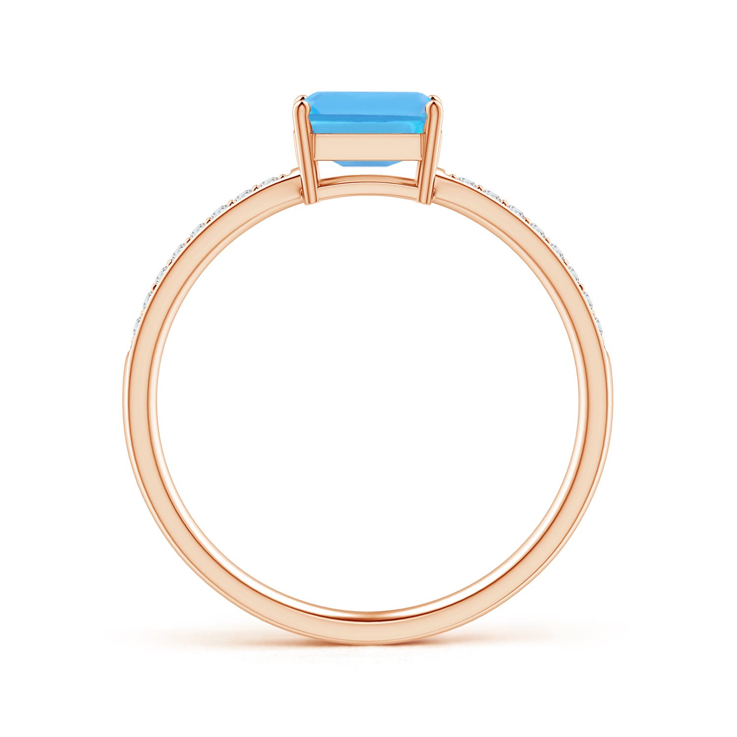 AA - Swiss Blue Topaz / 0.73 CT / 14 KT Rose Gold