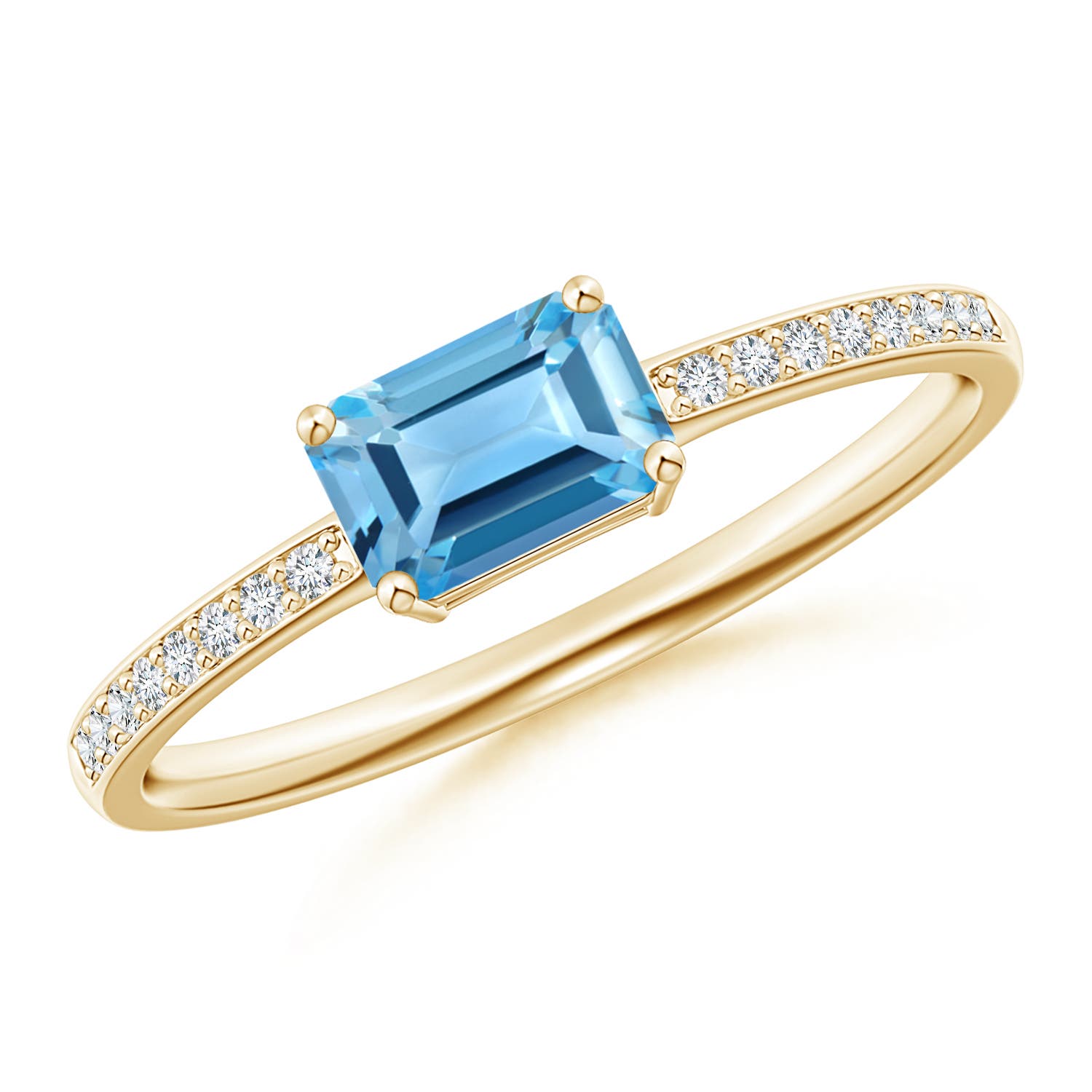 AA - Swiss Blue Topaz / 0.73 CT / 14 KT Yellow Gold