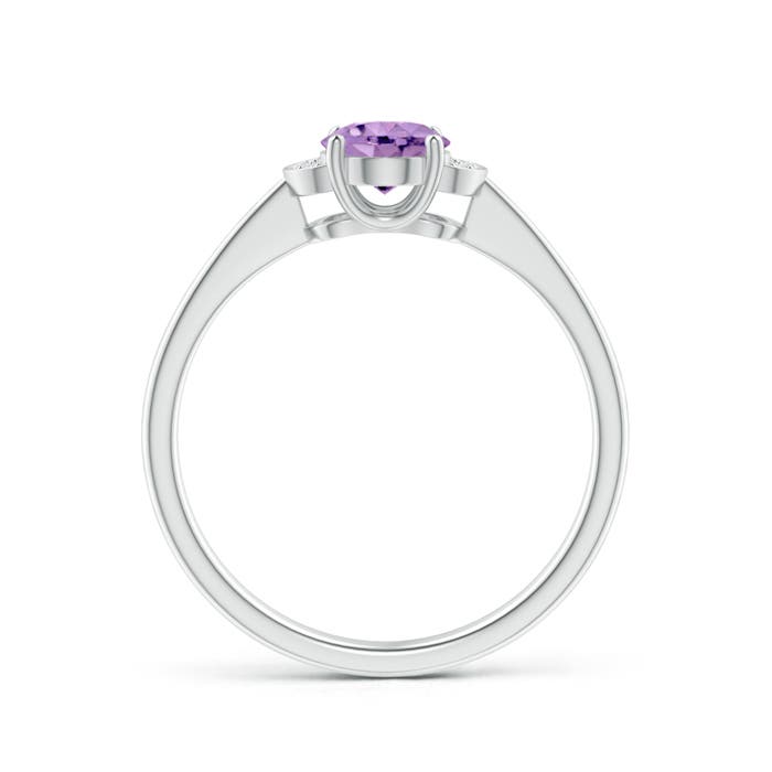 A - Amethyst / 0.74 CT / 14 KT White Gold