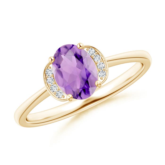 A - Amethyst / 0.74 CT / 14 KT Yellow Gold
