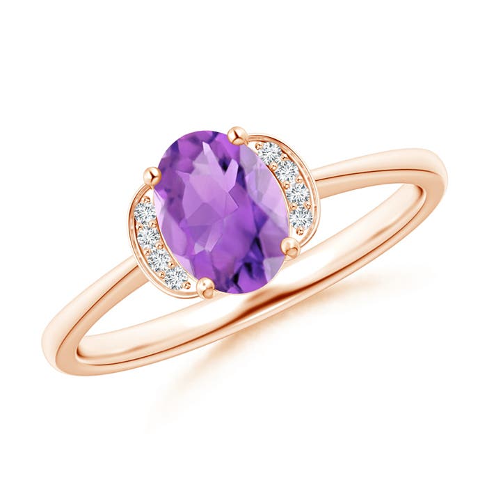 AA - Amethyst / 0.74 CT / 14 KT Rose Gold