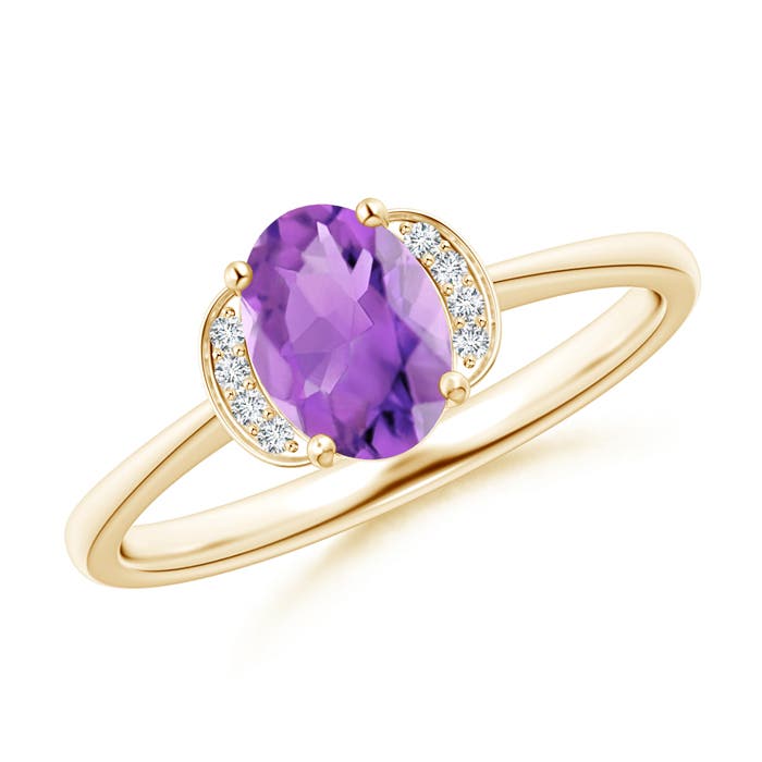 AA - Amethyst / 0.74 CT / 14 KT Yellow Gold