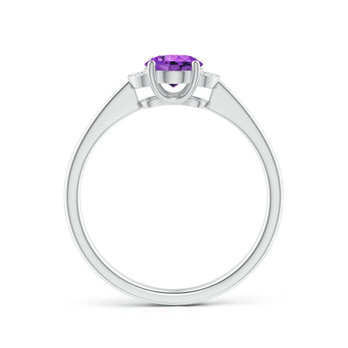 AAA - Amethyst / 0.74 CT / 14 KT White Gold