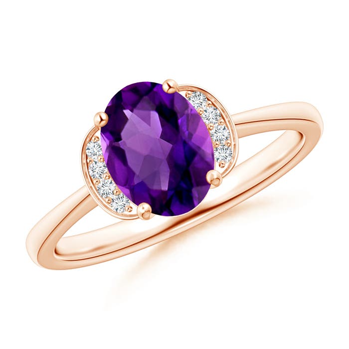 AAAA - Amethyst / 1.2 CT / 14 KT Rose Gold