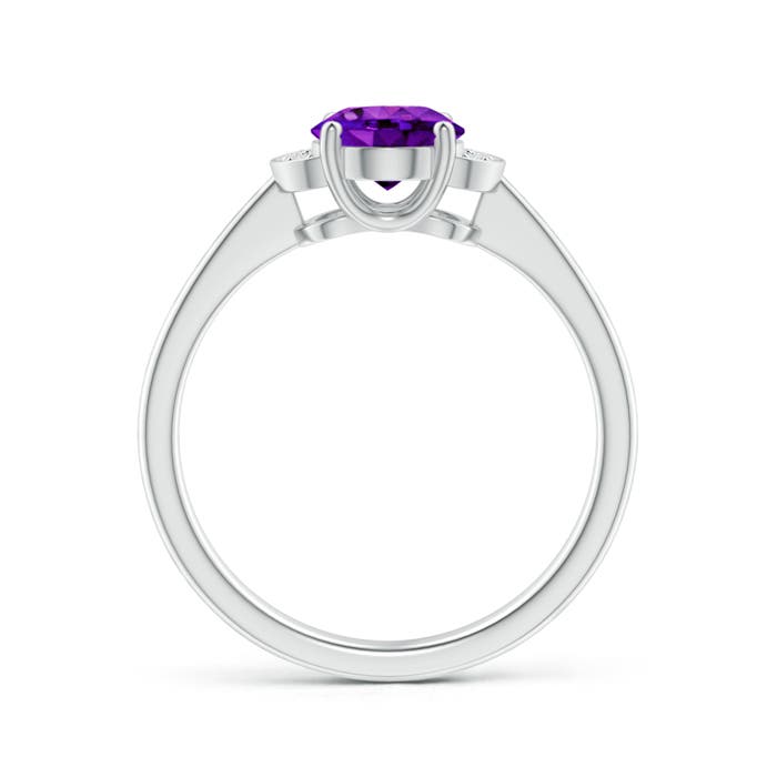 AAAA - Amethyst / 1.2 CT / 14 KT White Gold