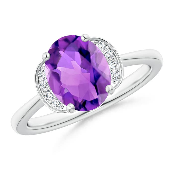 AAA - Amethyst / 1.66 CT / 14 KT White Gold