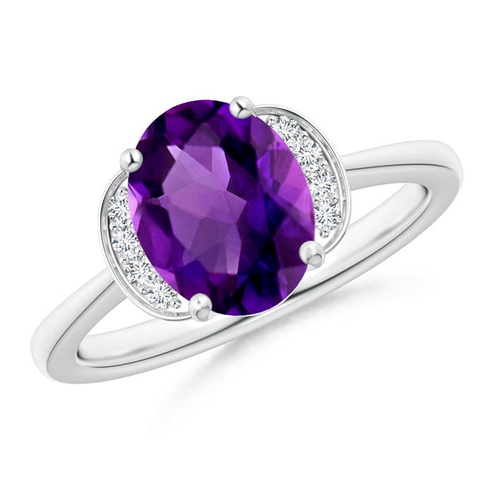 AAAA - Amethyst / 1.66 CT / 14 KT White Gold