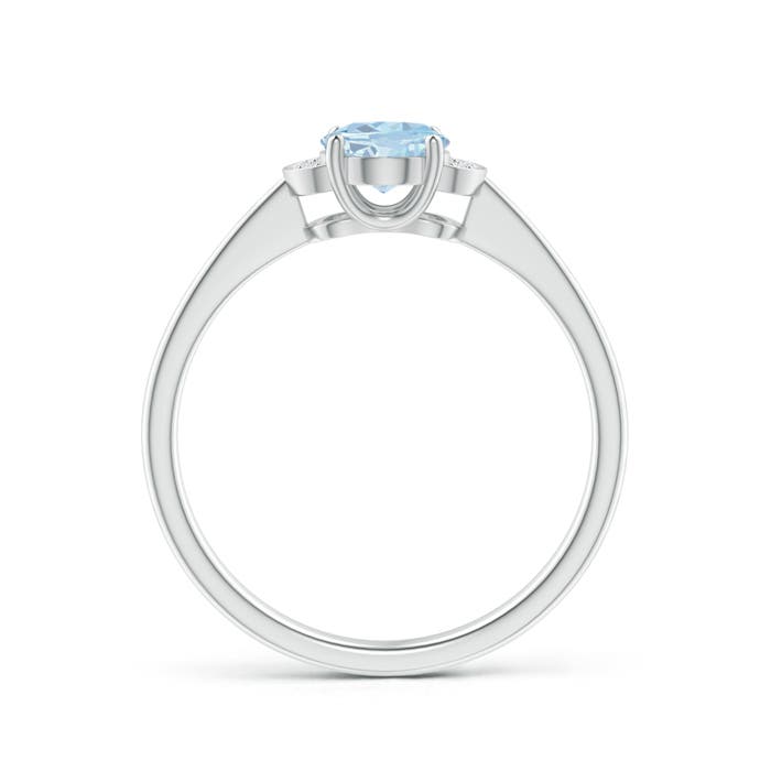 A - Aquamarine / 0.64 CT / 14 KT White Gold