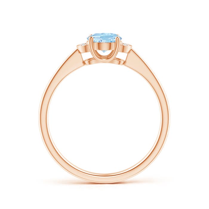 AAA - Aquamarine / 0.64 CT / 14 KT Rose Gold