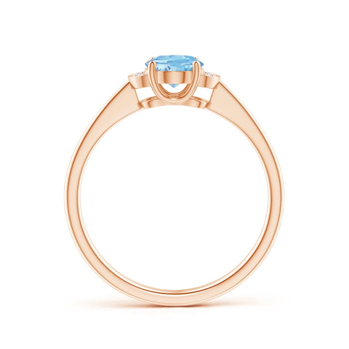 AAAA - Aquamarine / 0.64 CT / 14 KT Rose Gold