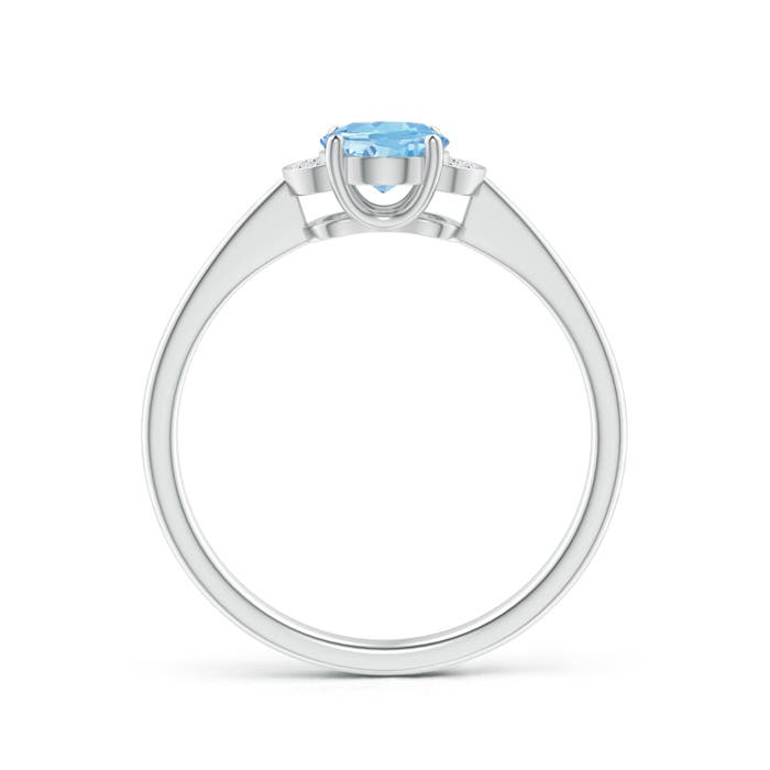 AAAA - Aquamarine / 0.64 CT / 14 KT White Gold