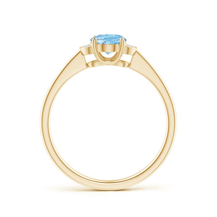 AAAA - Aquamarine / 0.64 CT / 14 KT Yellow Gold