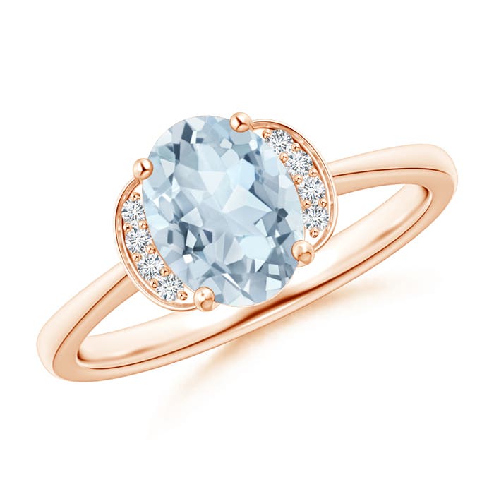 A - Aquamarine / 1.05 CT / 14 KT Rose Gold