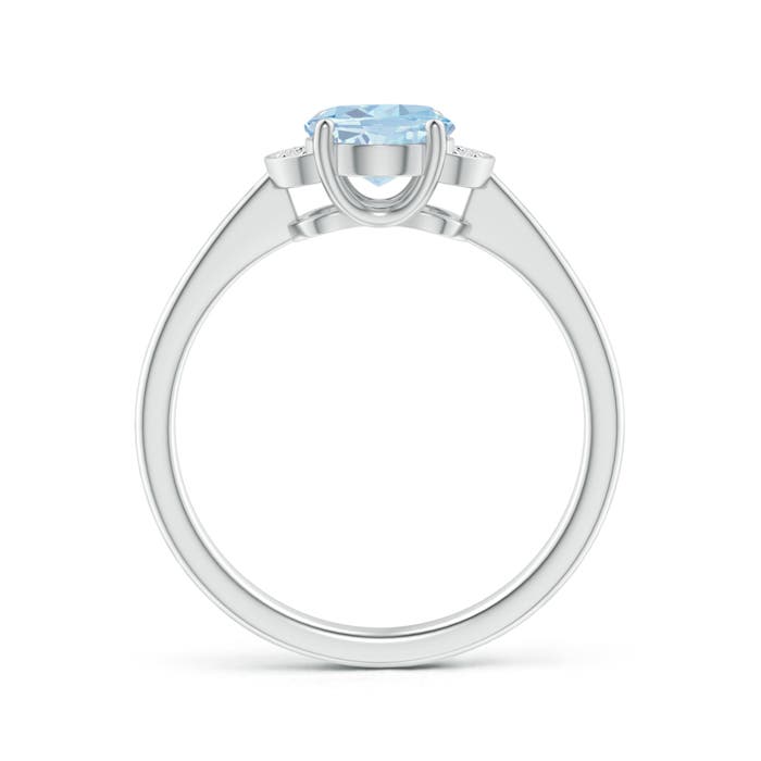 A - Aquamarine / 1.05 CT / 14 KT White Gold