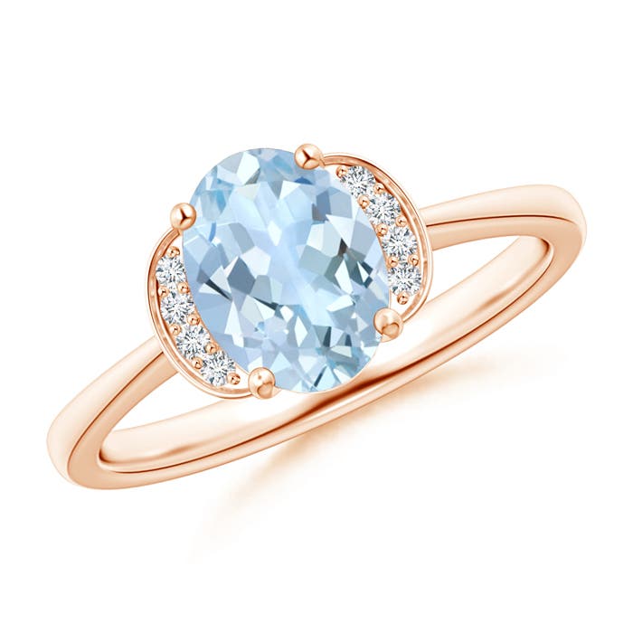 AA - Aquamarine / 1.05 CT / 14 KT Rose Gold