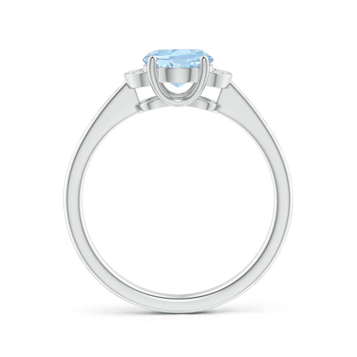 AA - Aquamarine / 1.05 CT / 14 KT White Gold