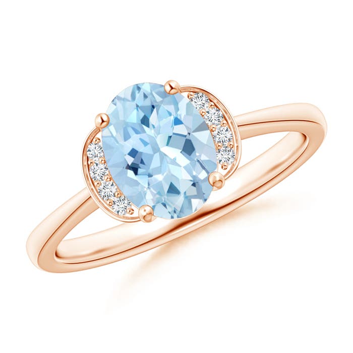 AAA - Aquamarine / 1.05 CT / 14 KT Rose Gold