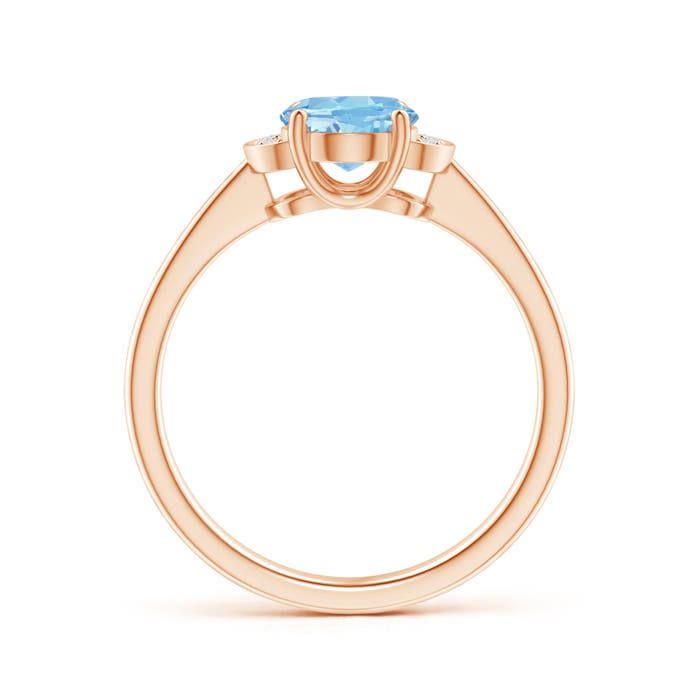 AAAA - Aquamarine / 1.05 CT / 14 KT Rose Gold