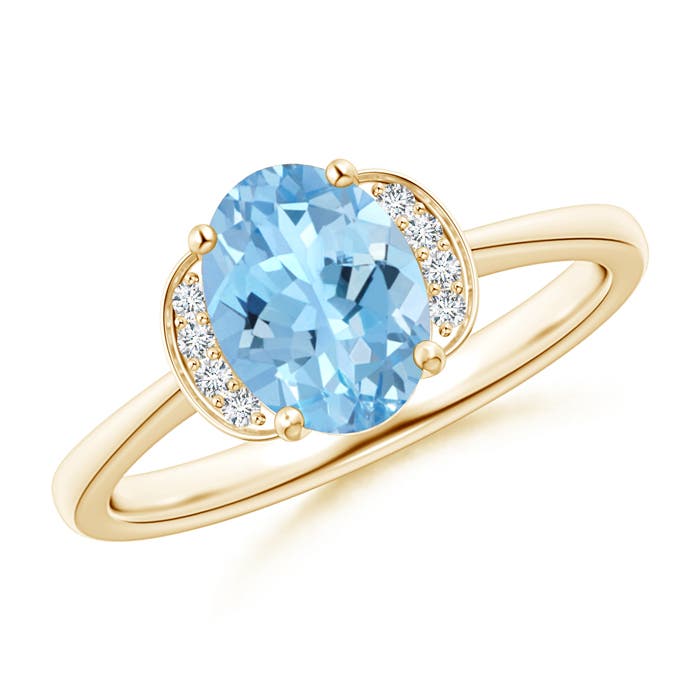 AAAA - Aquamarine / 1.05 CT / 14 KT Yellow Gold