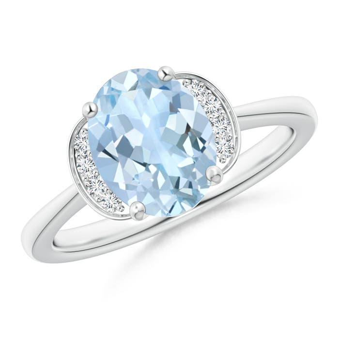 AA - Aquamarine / 1.56 CT / 14 KT White Gold