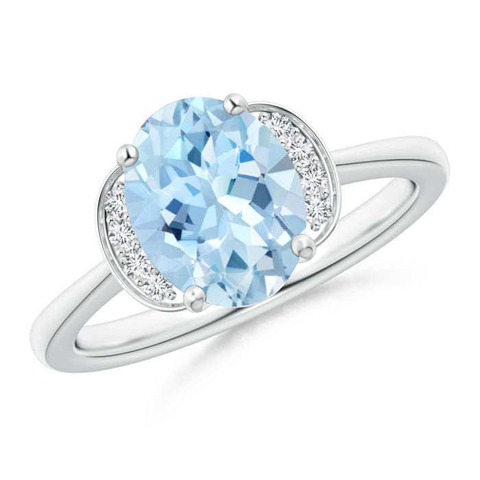 AAA - Aquamarine / 1.56 CT / 14 KT White Gold