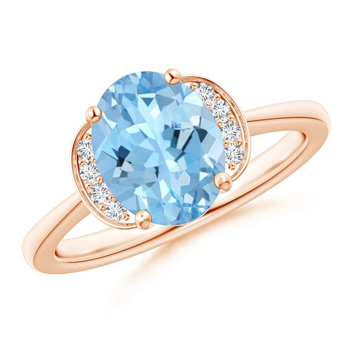 AAAA - Aquamarine / 1.56 CT / 14 KT Rose Gold