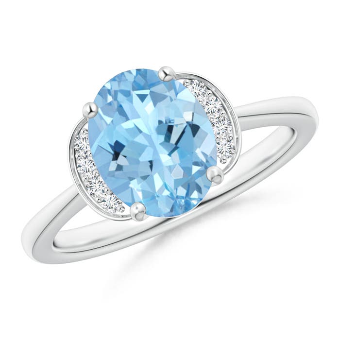 AAAA - Aquamarine / 1.56 CT / 14 KT White Gold