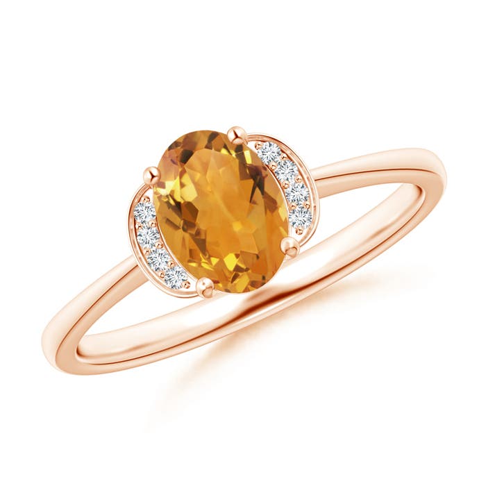 AA - Citrine / 0.79 CT / 14 KT Rose Gold