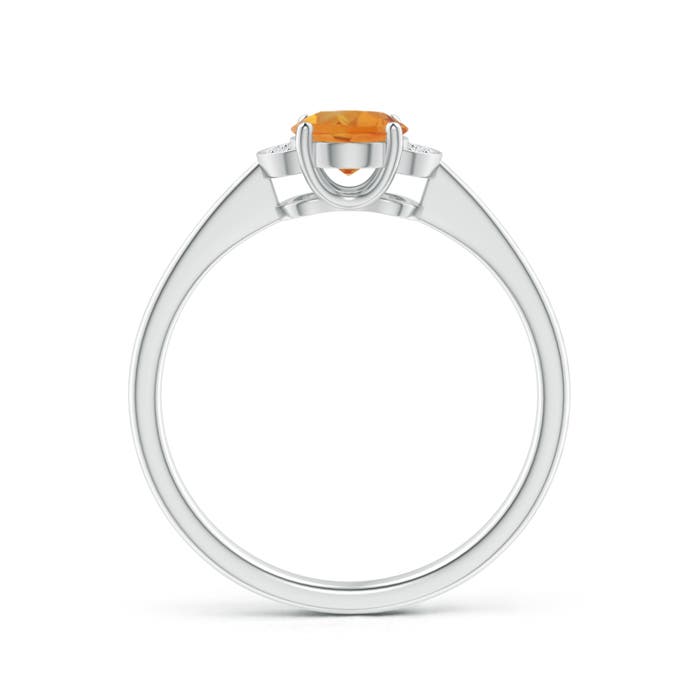 AA - Citrine / 0.79 CT / 14 KT White Gold