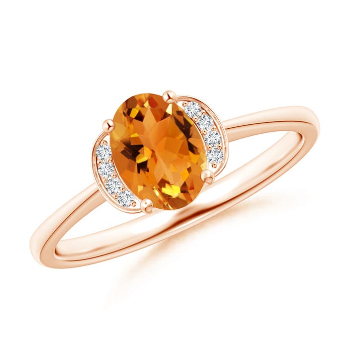 AAA - Citrine / 0.79 CT / 14 KT Rose Gold