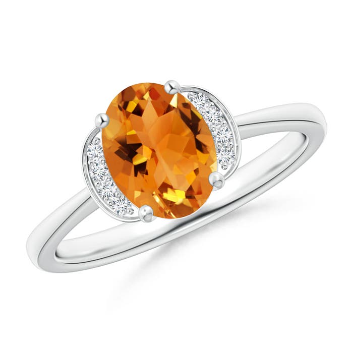 AAA - Citrine / 1.15 CT / 14 KT White Gold