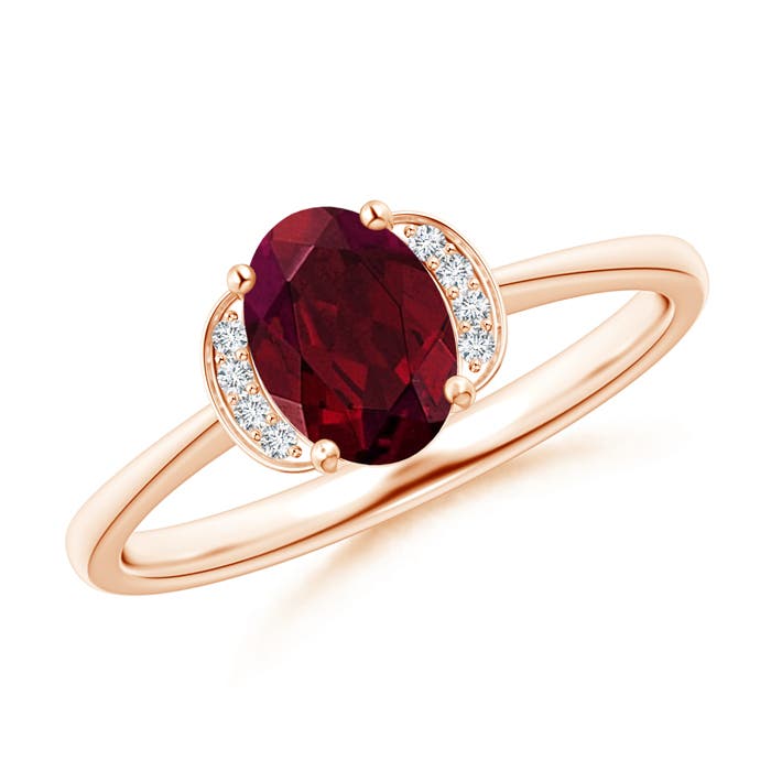 AA - Garnet / 0.94 CT / 14 KT Rose Gold