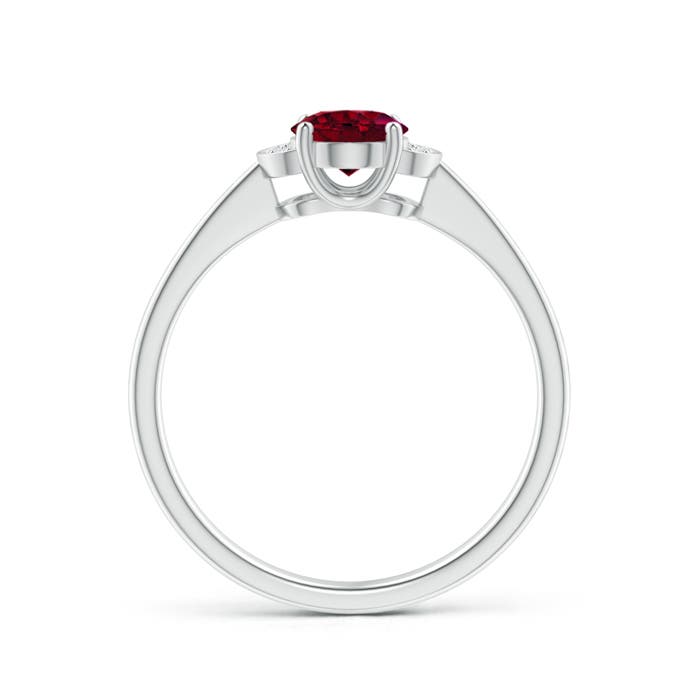 AA - Garnet / 0.94 CT / 14 KT White Gold