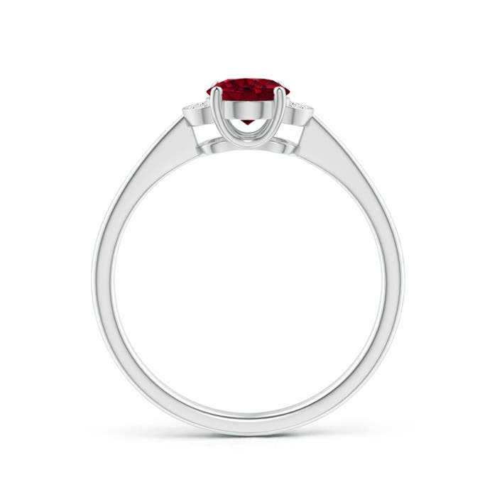 AAA - Garnet / 0.94 CT / 14 KT White Gold