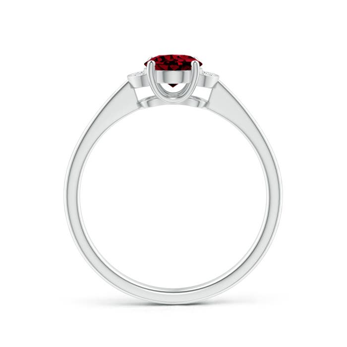 AAAA - Garnet / 0.94 CT / 14 KT White Gold