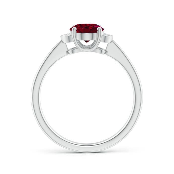 AA - Garnet / 1.5 CT / 14 KT White Gold