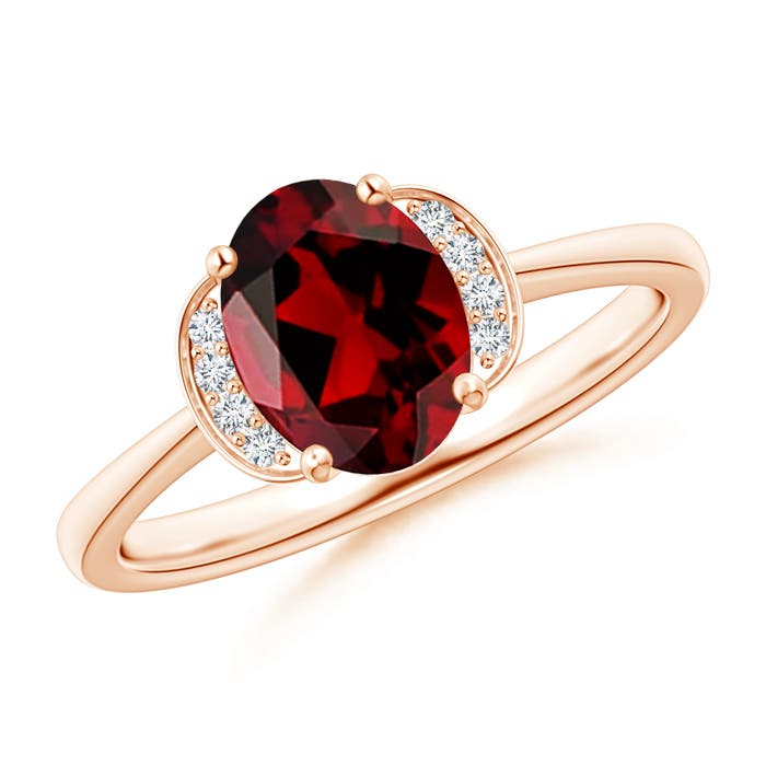 AAAA - Garnet / 1.5 CT / 14 KT Rose Gold