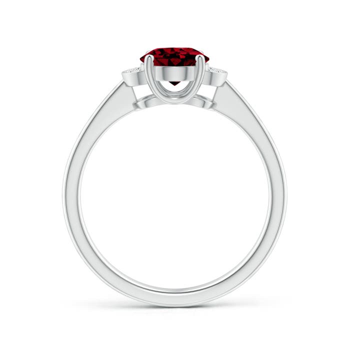 AAAA - Garnet / 1.5 CT / 14 KT White Gold