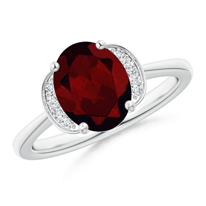 A - Garnet / 2.06 CT / 14 KT White Gold