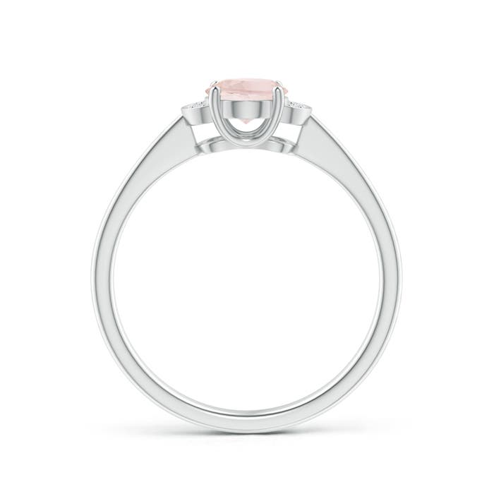 A - Morganite / 0.74 CT / 14 KT White Gold