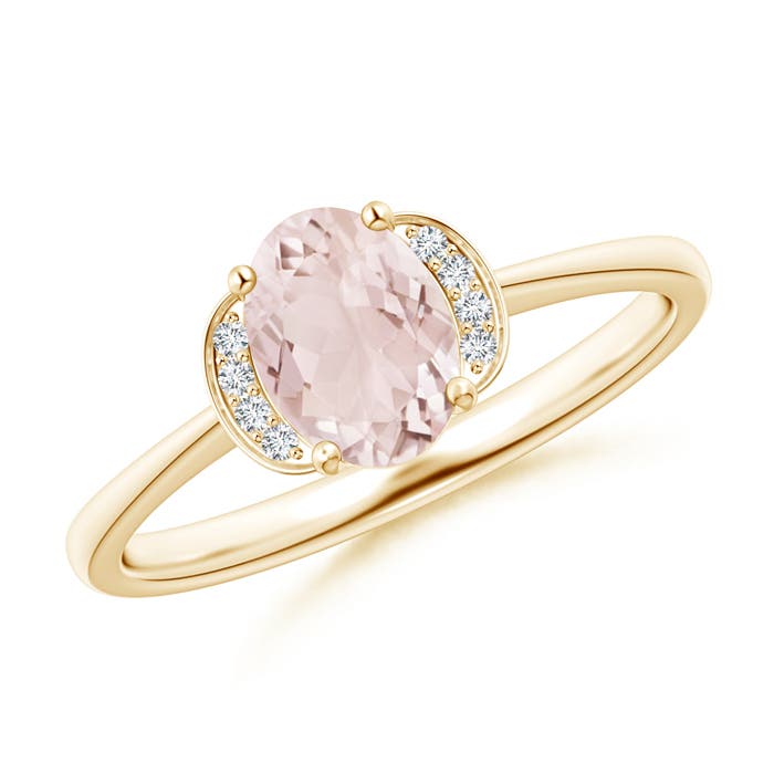 A - Morganite / 0.74 CT / 14 KT Yellow Gold