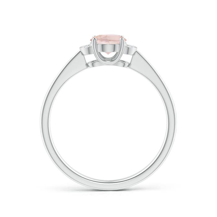 AA - Morganite / 0.74 CT / 14 KT White Gold