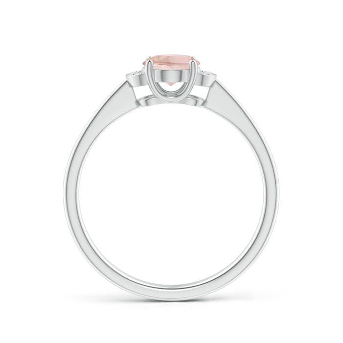 AAA - Morganite / 0.74 CT / 14 KT White Gold