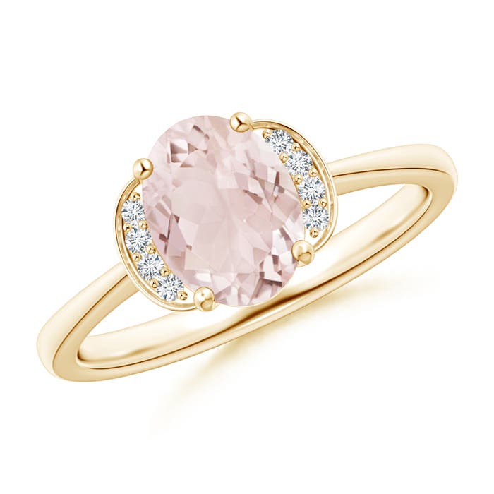 A - Morganite / 1.15 CT / 14 KT Yellow Gold