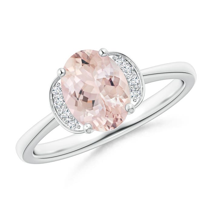 AA - Morganite / 1.15 CT / 14 KT White Gold