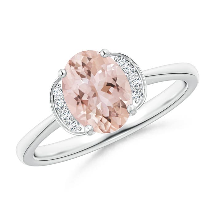 AAA - Morganite / 1.15 CT / 14 KT White Gold