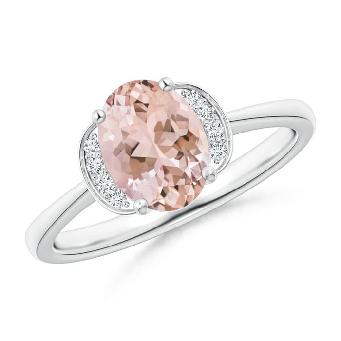 AAAA - Morganite / 1.15 CT / 14 KT White Gold