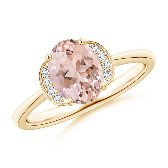 AAAA - Morganite / 1.15 CT / 14 KT Yellow Gold