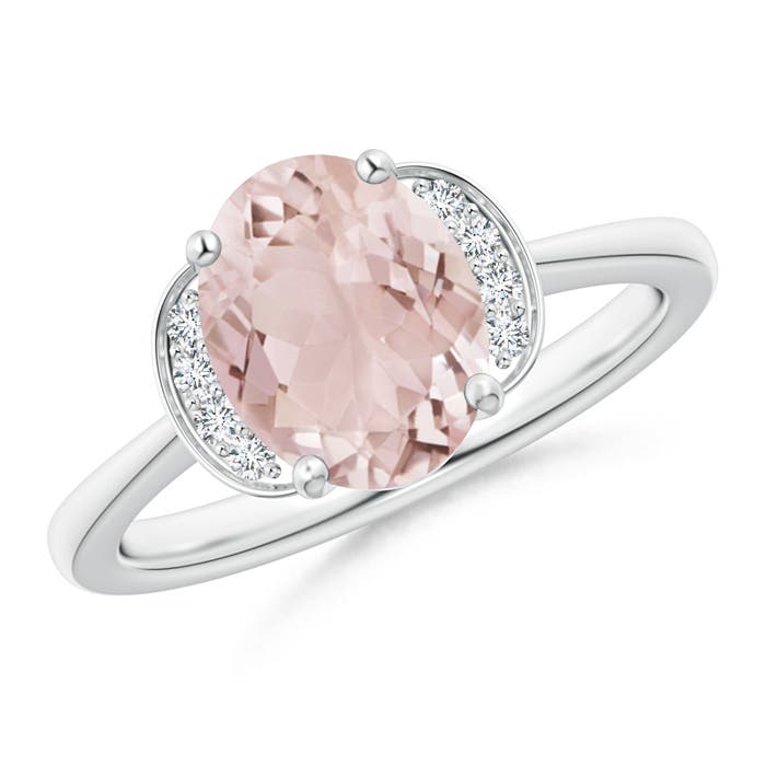 A - Morganite / 1.71 CT / 14 KT White Gold