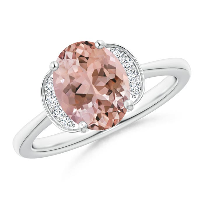 AAAA - Morganite / 1.71 CT / 14 KT White Gold